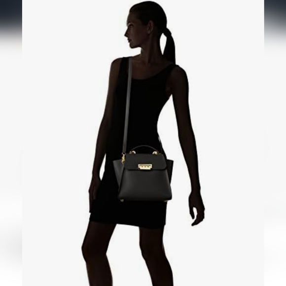 Zac Posen Black Satchel with Gold Accents - Picture 3 of 14